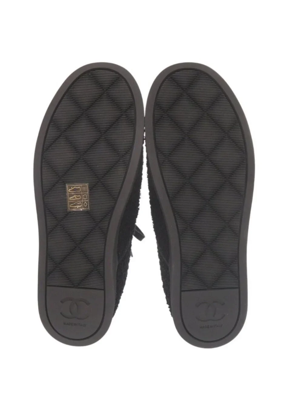 Chanel Logo 37 Black Low Cut Sneakers